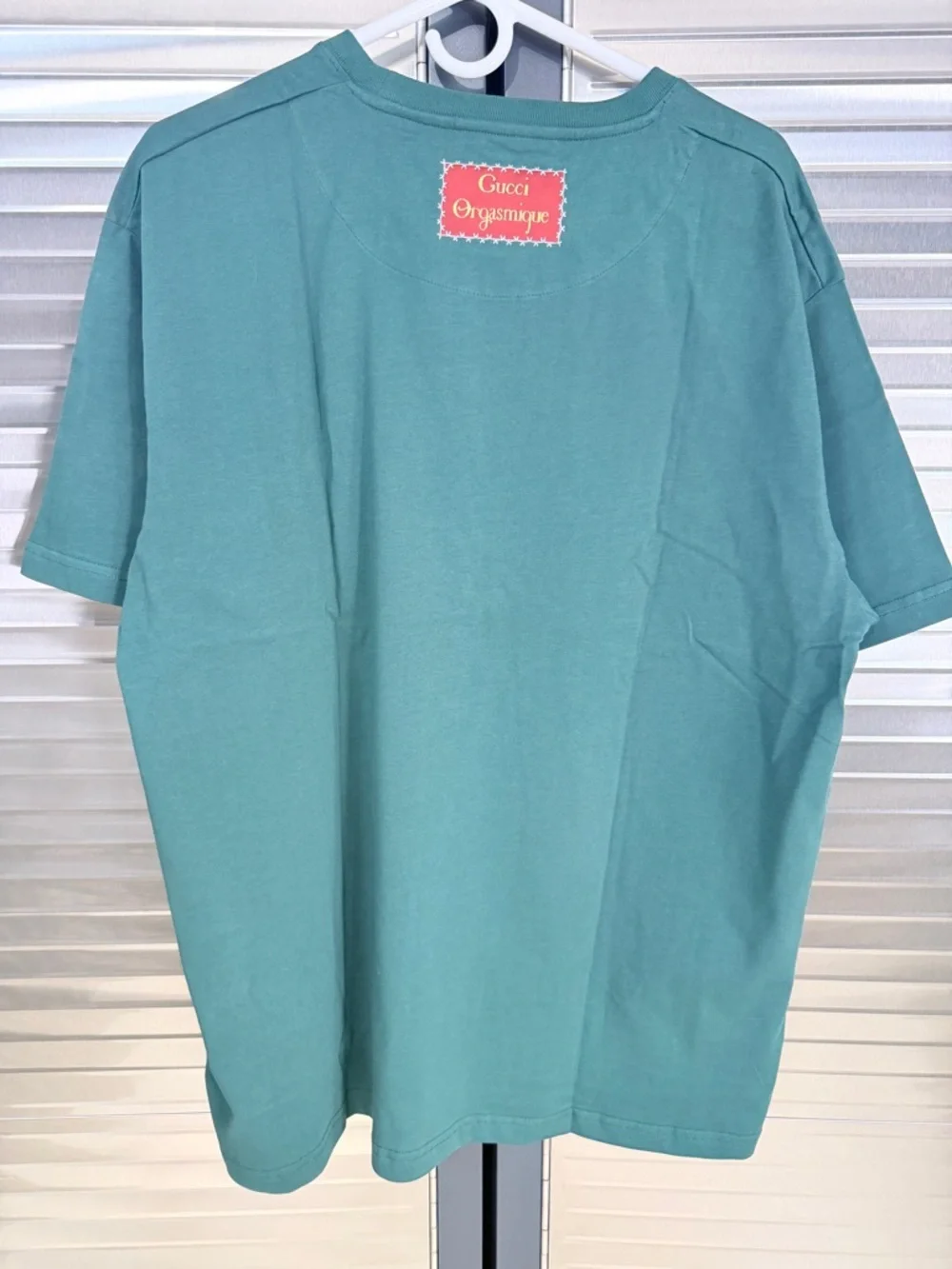 Gucci Orgasmique Cotton Green GG Embroidered Crewneck Tee